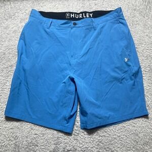 Hurley Mens Hybrid Walk Shorts Blue Quick Dry Board Shorts Size 40